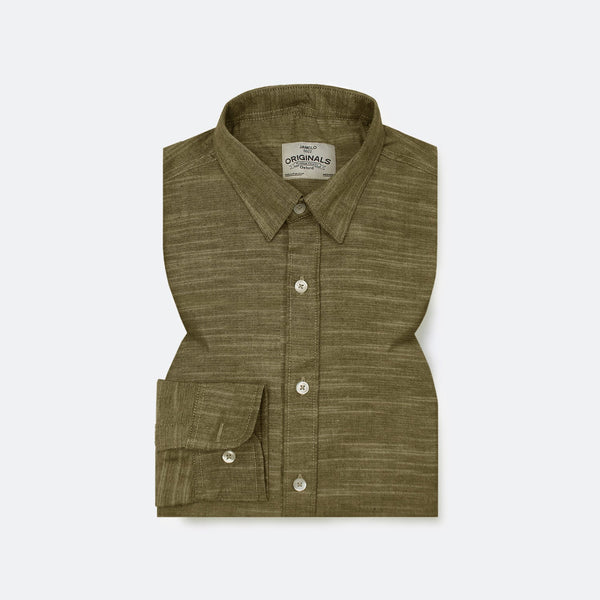 Bronze Slub Oxford Shirt