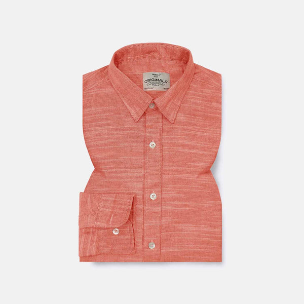 Reddish Slub Oxford Shirt