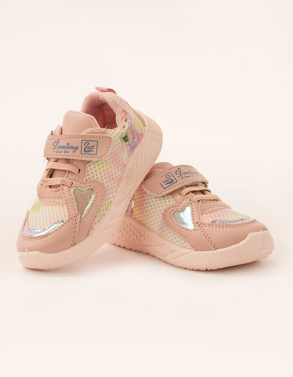 Kids Cream Mesh Sneakers