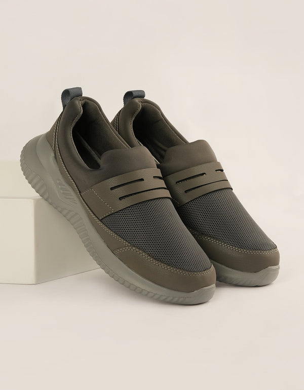 Graphite Comfort Mesh Slip-Ons