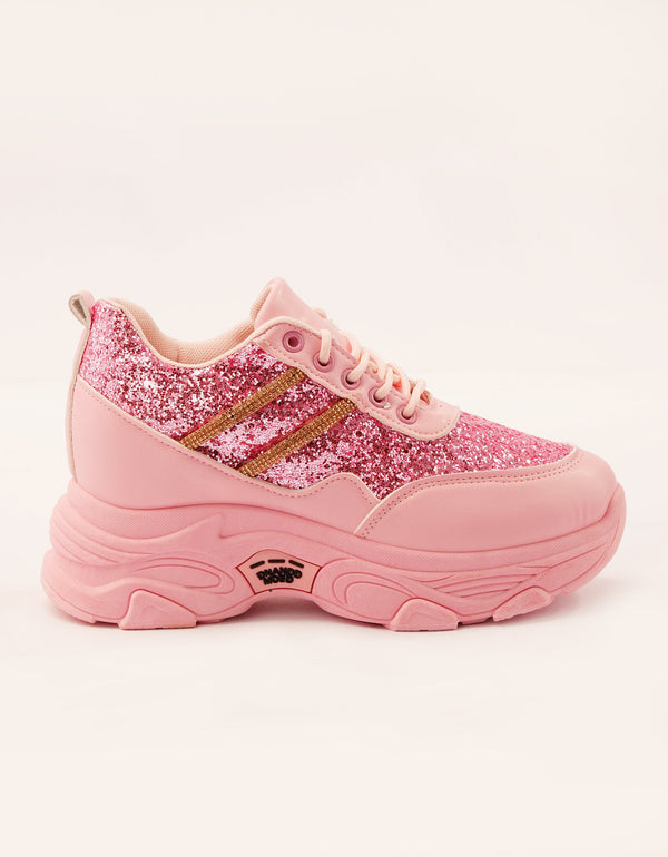 Super Sole Pink Chunky Sneakers