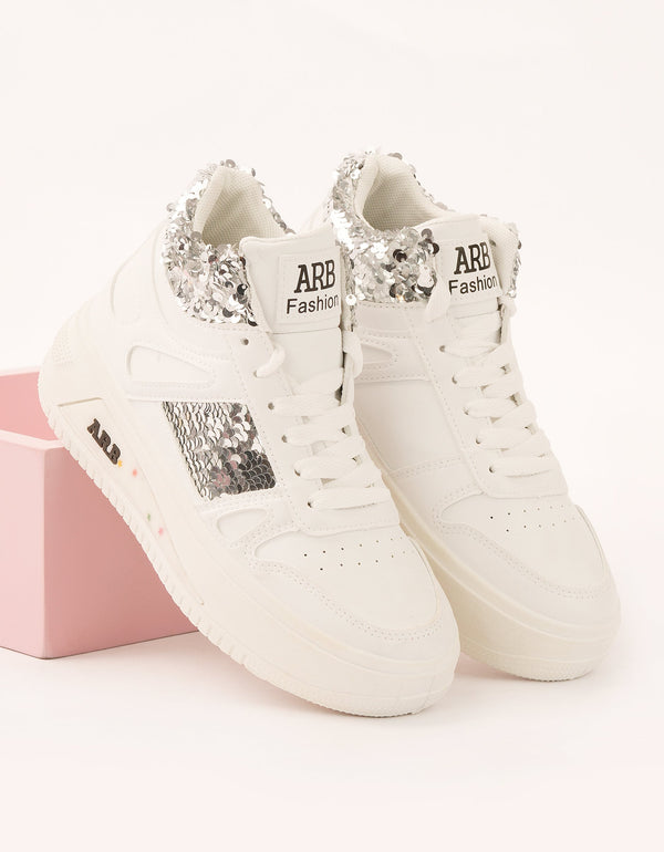 Urban Lift High Ankle Glittery Sneakers