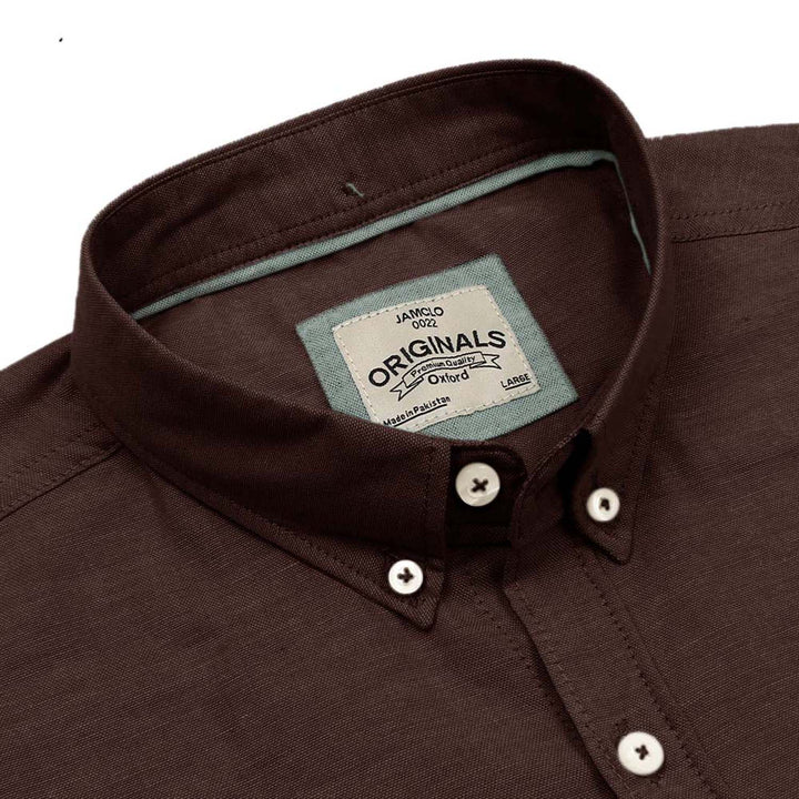 Cocoa Brown Oxford Shirt.