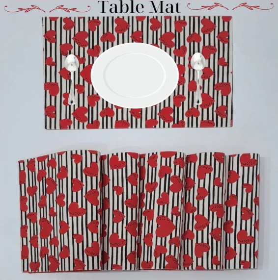 Table Coaster (6pcs Place Mat) Printed - 5158