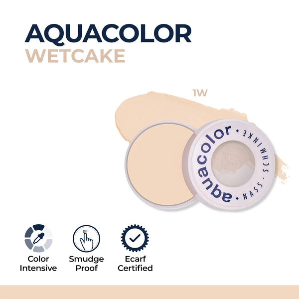 Kryolan – Aquacolor Wet Cake – Professional Water-Activated Face & Body Makeup – Matte, Smudge-Resistant, Long-Lasting Formula for TV, Theater, Stage & Creative Makeup