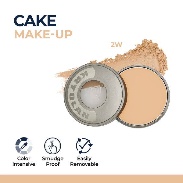 Kryolan Dry Makeup Pancake – Professional Face & Body Foundation – High-Coverage Matte Finish for TV, Theater, Stage & Acting – 35g