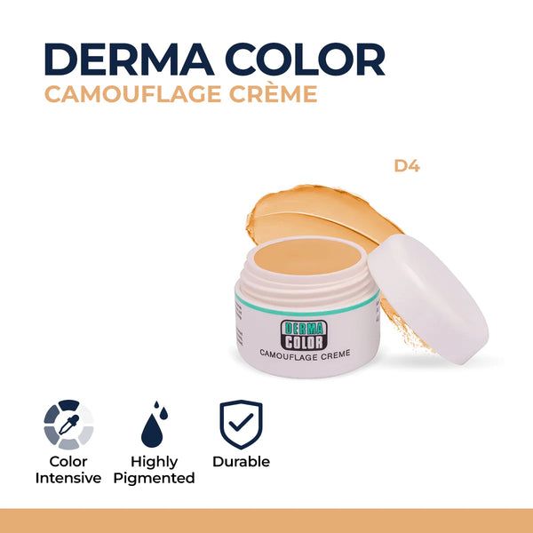 Kryolan – Dermacolor Camouflage Crème – Professional Full-Coverage Cream Concealer for Face & Body – Waterproof, Long-Lasting, Skin-Friendly Formula for TV, Theater, Stage & Everyday Wear – 30g