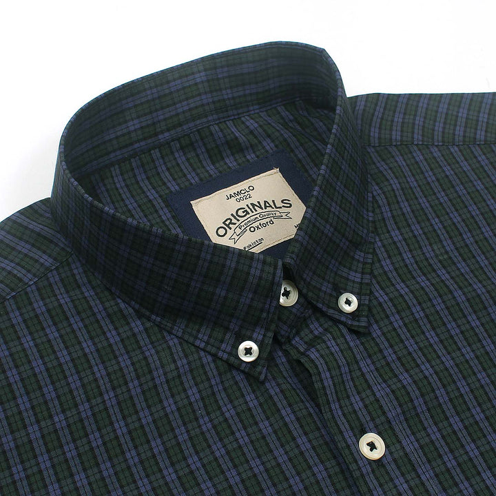 Green N' Navy Check Shirt.