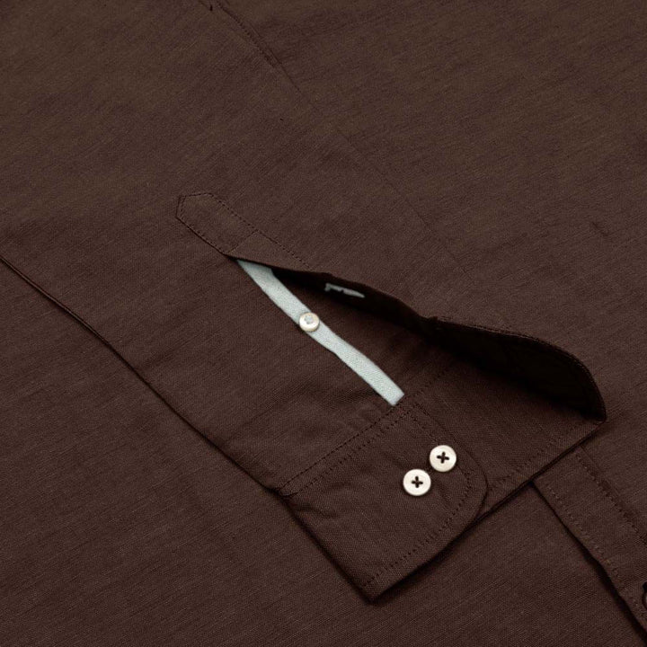 Cocoa Brown Oxford Shirt.