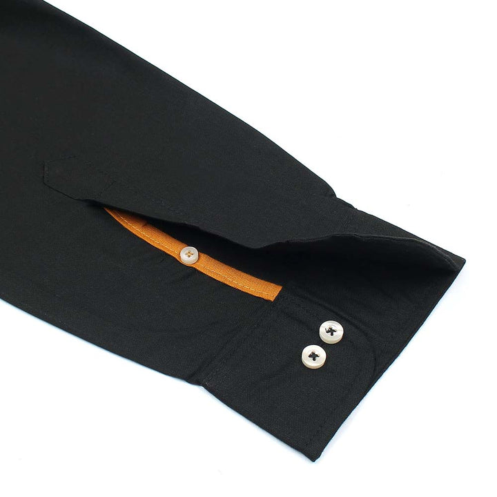 Jet Black Oxford Shirt.