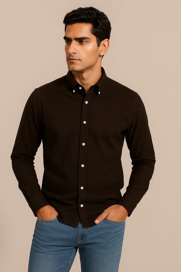 Chocolate Plum Oxford Shirt