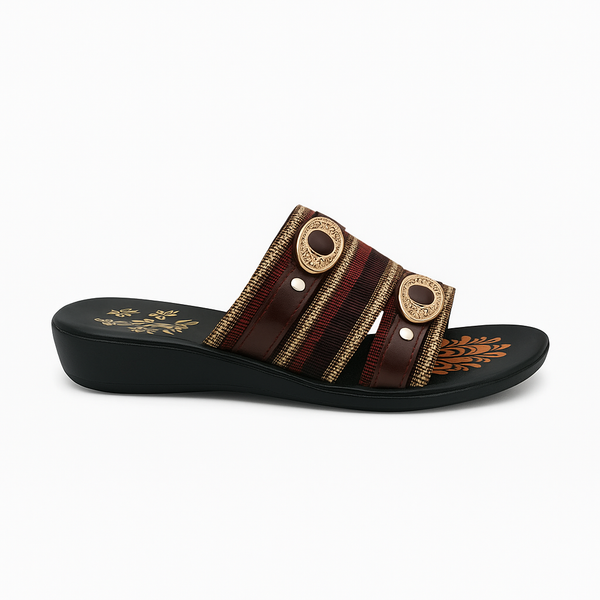 Women's Luxe PU Soft Slippers - Model 2412