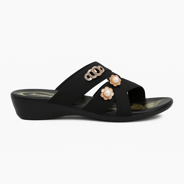 Women's Luxe PU Soft Slippers - Model 2411