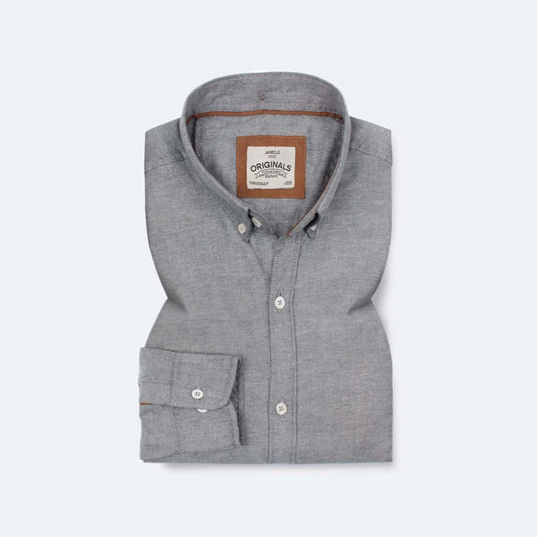 Double Tone Grey Oxford Shirt Jamclo Originals