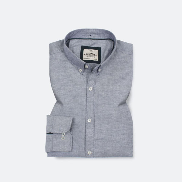 Double Tone Light Grey Oxford Shirt Jamclo Originals