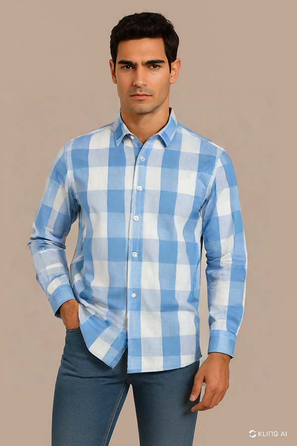 Blue Box Check Shirt