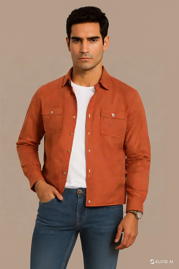 Dark Pastel Red Oxford Shirt