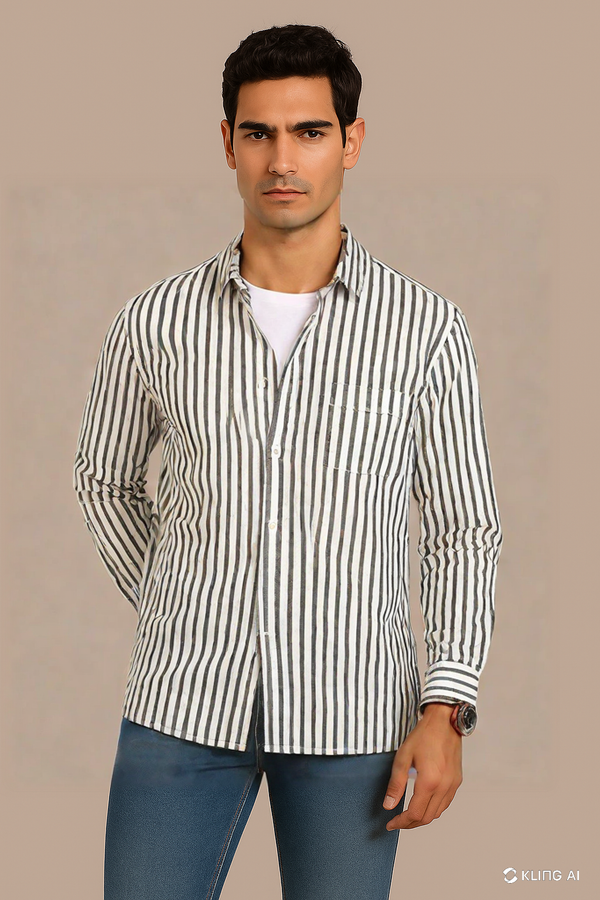 Grey N' White Stripes