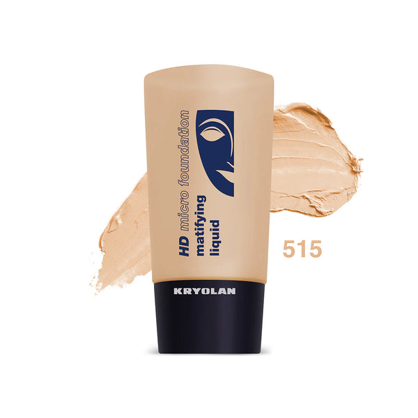 Kryolan HD Micro Foundation Matifying Liquid – Oil-Control Liquid Foundation for a Flawless HD Finish