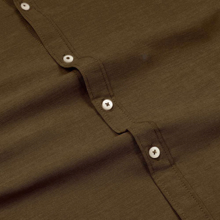 Kuro Brown Oxford Shirt