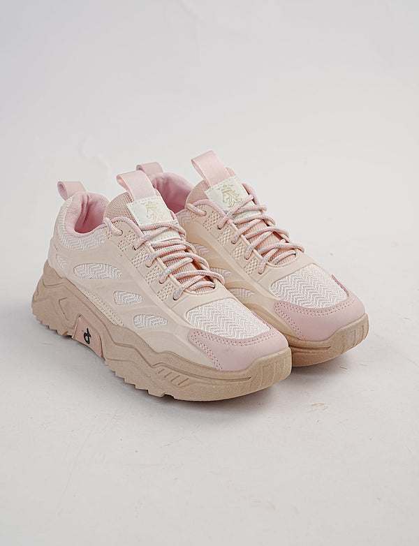 Coral Blush Chunky Sneakers