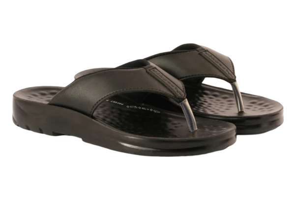 ARSFT Adaptation Men's PU Soft Slippers - Article 5101 (Black)