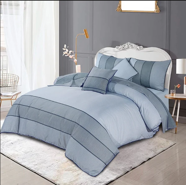 Pima Satin Luxury 6pcs Duvet Set # 7595 - Manama