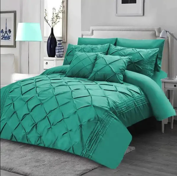 Green Pintuck - 8pcs Duvet Set