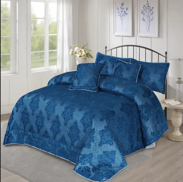 Palachi Bridal Fancy Set (Blue) - 5pcs Bedsheet Set