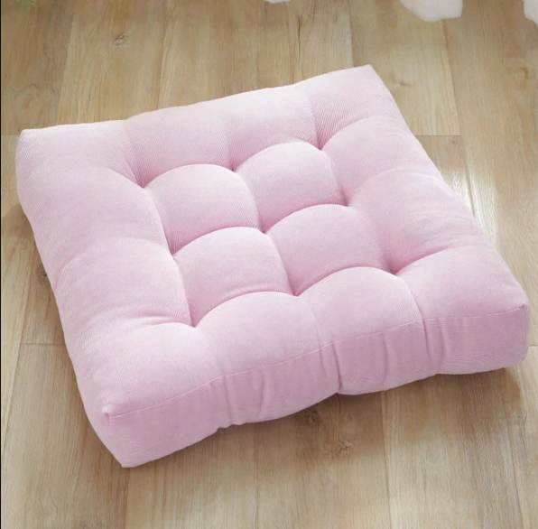 Tufted Square Floor Cushion - 1511-Pink