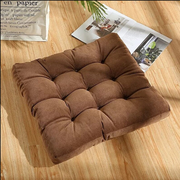 Tufted Square Floor Cushion - 1520-Brown